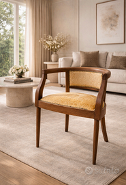 Poltroncina italiana modernariato in legno curvato