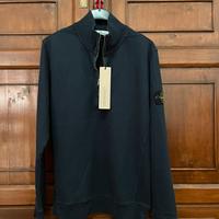 Felpa Stone Island con zip corta, 100% originale