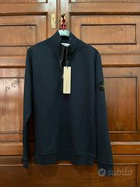 Felpa Stone Island con zip corta, 100% originale