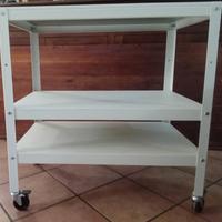 carrello BROR IKEA bianco con ruote