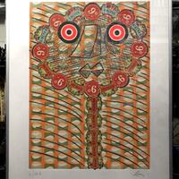 Enrico Baj "ginepro" 1973 originale firmato