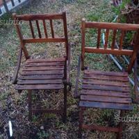 Sedie in legno "apri e chiudi" anni '50 '60 (N°2)