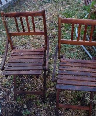 Sedie in legno "apri e chiudi" anni '50 '60 (N°2)