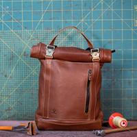 Zaino Artigianale in Cuoio Scuro