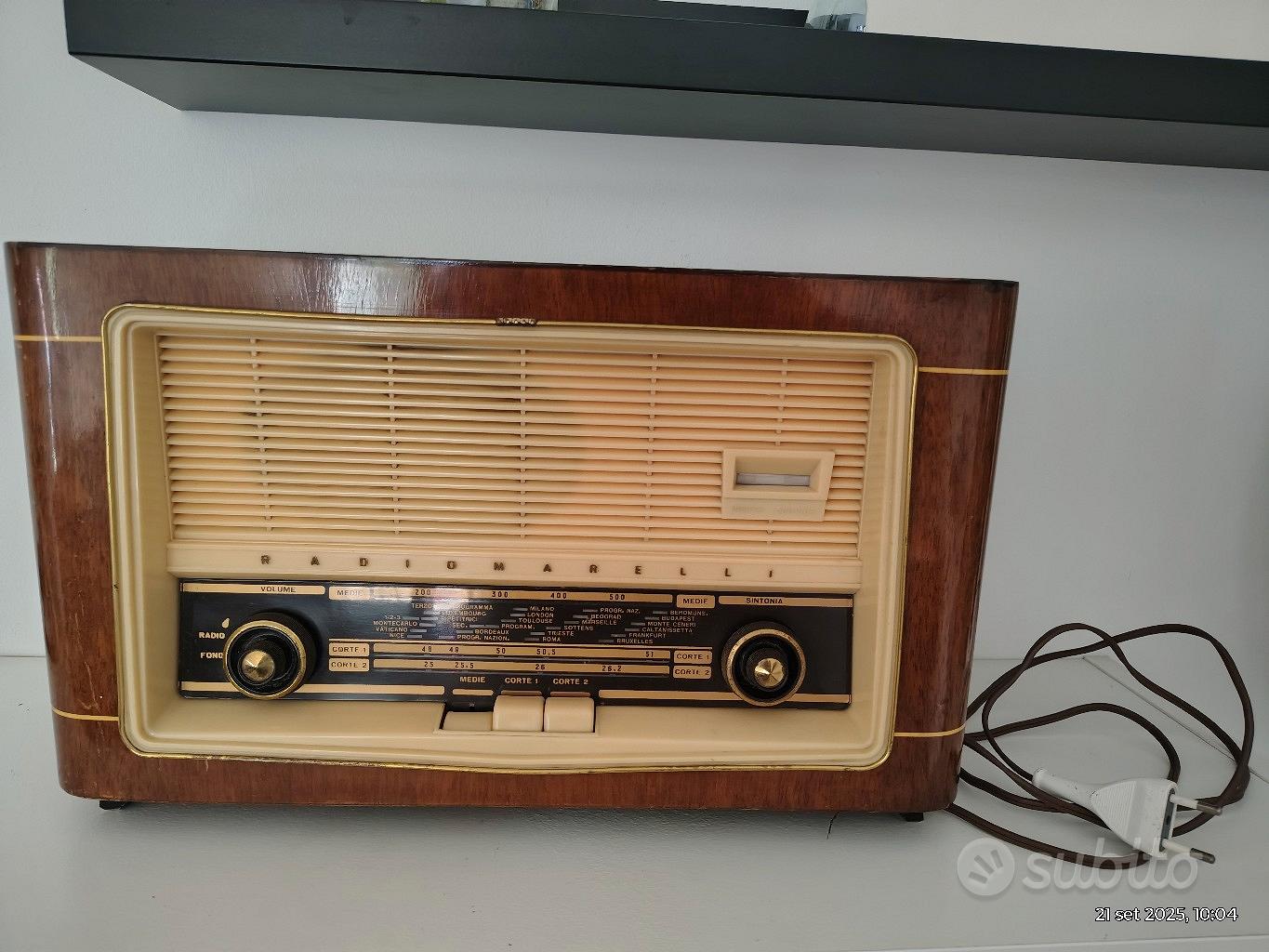 Autoradio Radiomarelli Stereo Jet 8 - Inutilisé Avec 4 Enceintes