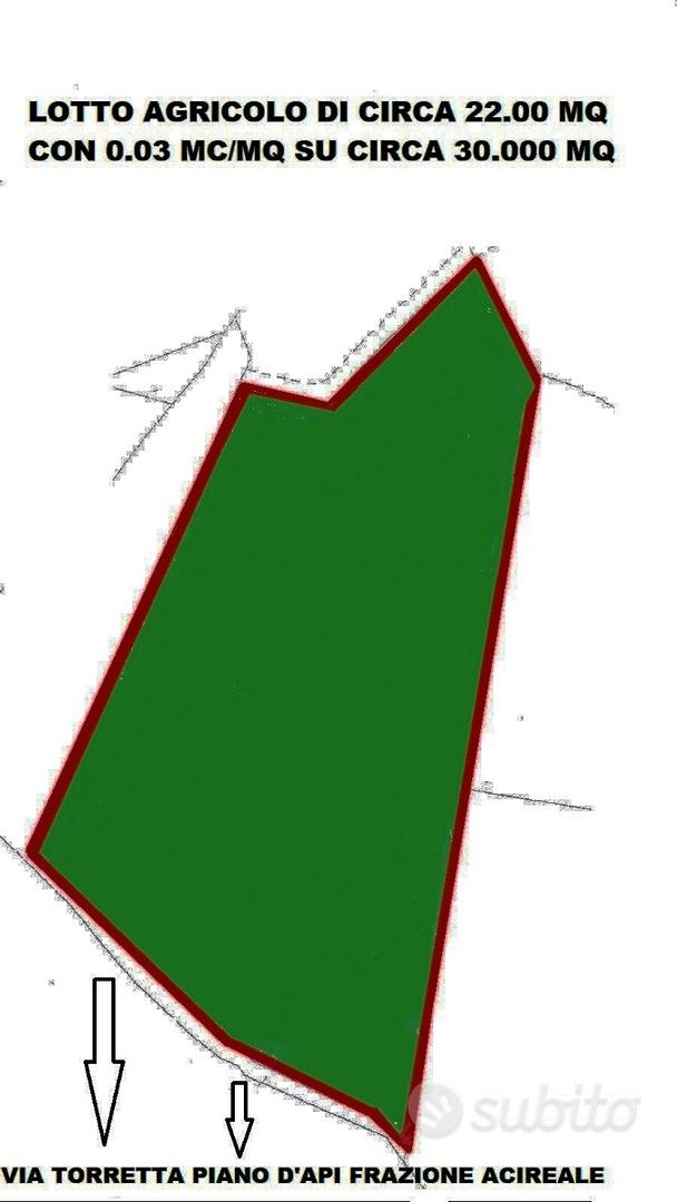 Panoramico lotto 22.000 mq via torretta acireale - Vista 2
