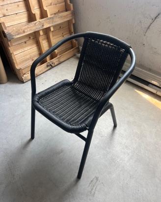11 sedie da giardino intrecciate grigie – 40 € cad