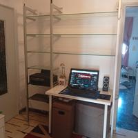 Libreria acciaio e vetro