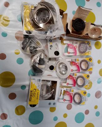 Set portalampadine da incasso e lampadine