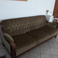 Divano Letto 3 Posti In Legno Massello.