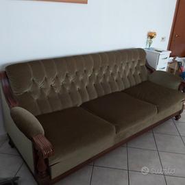 Divano Letto 3 Posti In Legno Massello.