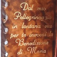 Antico Santino in metallo Madonna di Loreto