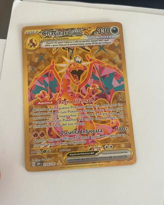 Carta pokemon Charizard ex Oro