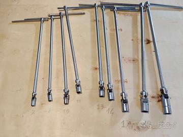 Chiavi a T  con snodo marca Pastorino 9 pezzi