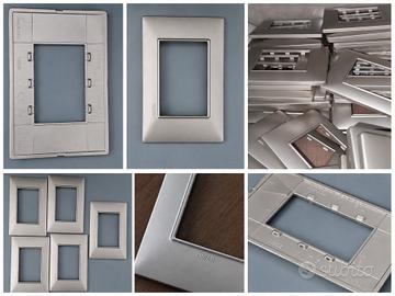 Placche Vimar Plana 4 moduli 14658 argento