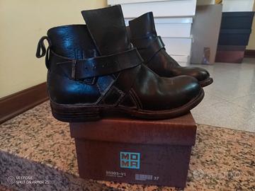 Stivaletti MOMA Pelle Nera n.37 –Effetto Usato