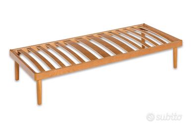 Rete a doghe con piedini + materasso cm 90