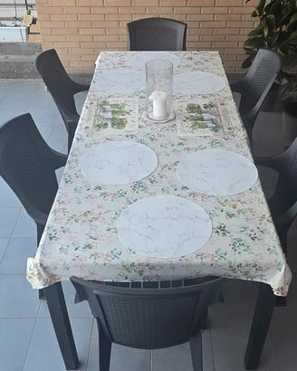 Tavolo da giardino con 8 sedie 