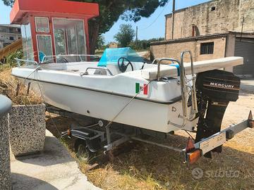 Barca plastosud delfino 450 + motore mercury 20 cv