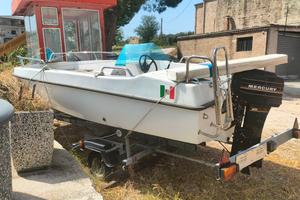 Barca plastosud delfino 450 + motore mercury 20 cv
