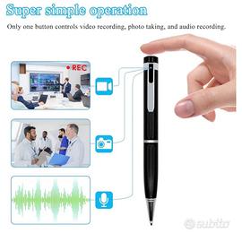 Penna multifunzione biro registratore video audio