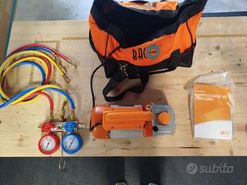 Kit Professionale Pompa Vuoto e Manometri BACOENG 