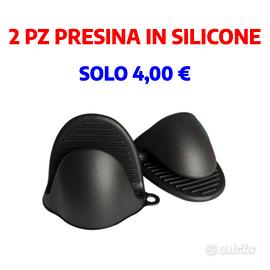 Set di 2 Presine in Silicone per Cucina col: Nero