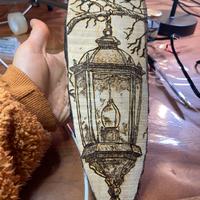 Pirografia su legno  - pezzo unico