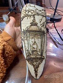 Pirografia su legno  - pezzo unico
