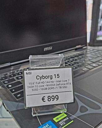 MSI CYBORG 15 notebook GAMING