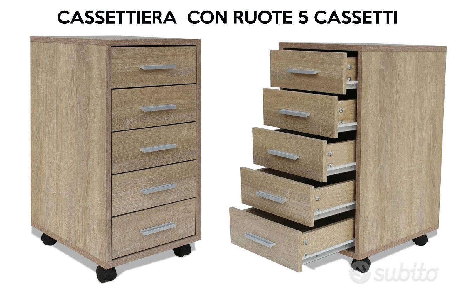 Cassettiera con Ruote 5 Cassetti rovere - Arredamento e Casalinghi In  vendita a Macerata