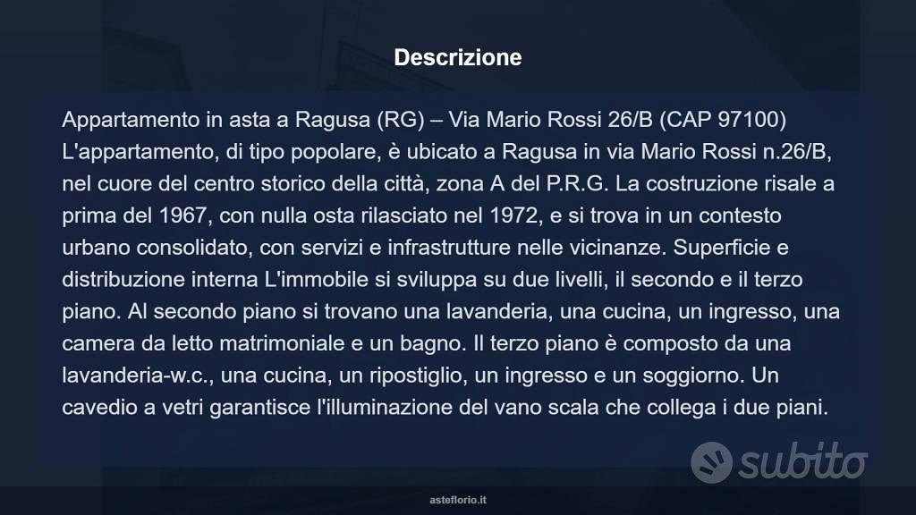 Appartamento – Ragusa, Cappuccini - Altro