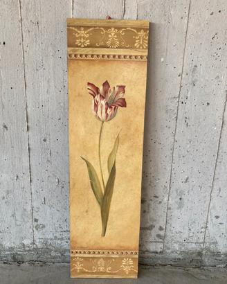 Pannello in legno con fiore