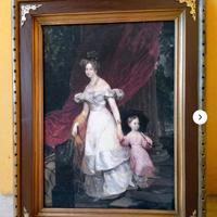 Grande quadro su tela. Reproduzione alla tessuto.