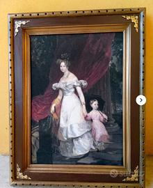 Grande quadro su tela. Reproduzione alla tessuto.