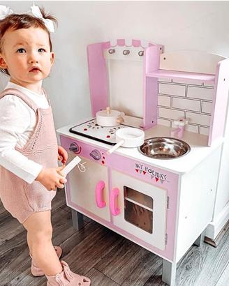 HOMCOM Cucina Giocattolo per Bambini 3+ Anni con 5