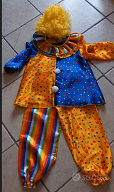 vestito carnevale bimbo pagliaccio clown