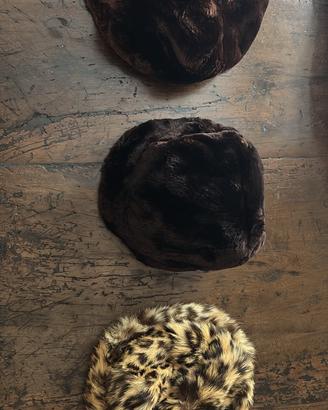 Set cappelli in pelle vera