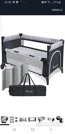 lettino box da viaggio + materassino pieghevole