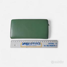 Portafoglio verde in pelle