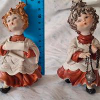 coppia chierichetti ceramica vintage