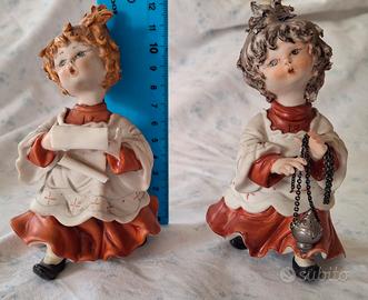 coppia chierichetti ceramica vintage