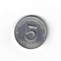 Moneta, Germania, 5 Pfennig, Germania Est, 1950