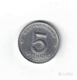 Moneta, Germania, 5 Pfennig, Germania Est, 1950