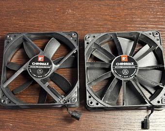 Set 2 ventole Noctua Chromax PWM per PC funzionant