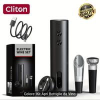 Kit apribottiglie elettrico ricaricabile cavatappi