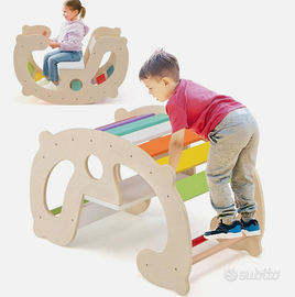 2 in 1 Arco a Dondolo bambini montessori scrivania