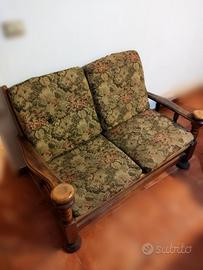 Divano rustico 2 posti in legno
