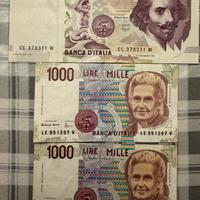 Banconote vecchie Lire