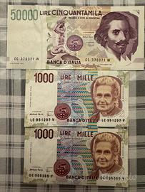 Banconote vecchie Lire